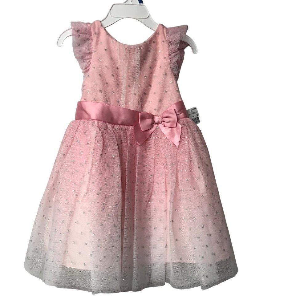 LILT flutter sleeve LACE PINK DRESS 4T NEW WITH TAG